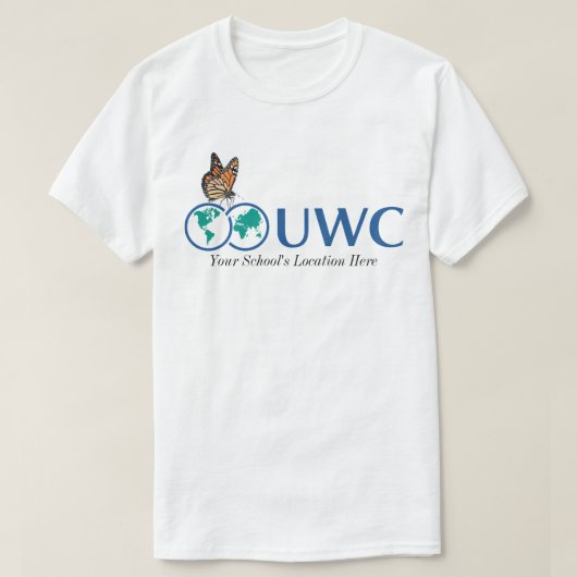 フロントとバックをパーソナライズUWCバタフライ Tシャツ (デザイン正面)