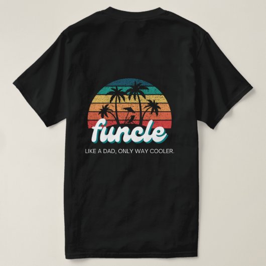 フロントとバックFUNGLEおじさんおもしろいレトロヴィンテージ Tシャツ (デザイン裏面)