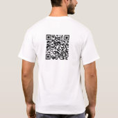 フロントにロゴ、バックにQRコードを追加 Tシャツ (裏面)