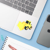 フロントエンドローダー建設トラック シール (ノートパソコンとiPhone)