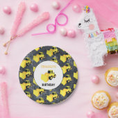 フロントエンドローダ建築トラック誕生日 ペーパープレート (パーティー)