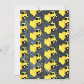 フロントエンドローダ建築トラック誕生日 招待状 (裏面)