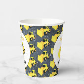 フロントエンドローダ建築トラック誕生日 紙コップ (左)