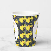 フロントエンドローダ建築トラック誕生日 紙コップ (右)