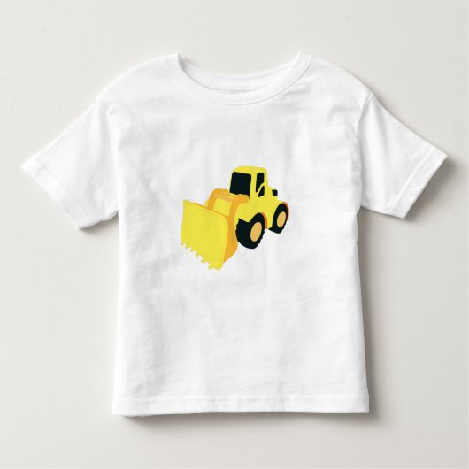 フロントエンドローダ建築トラック トドラーTシャツ (正面)