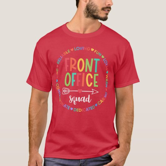 フロントオフィスチーム秘書管理スタッフ感謝 Tシャツ (正面)