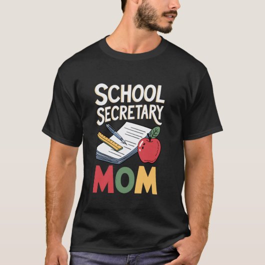 フロントオフィス 先生 管理者 母 学校 事務員 Tシャツ (正面)
