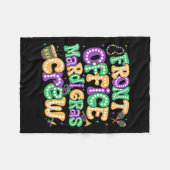 フロントオフィスMardi Gras Crew Office Staff Mardi Ca フリースブランケット (正面(横))