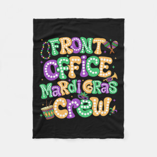フロントオフィスMardi Gras Crew Office Staff Mardi Ca フリースブランケット