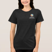 フロントカスタムバック印刷ロゴおよびQRコードビジネス トライブレンドTシャツ (正面)