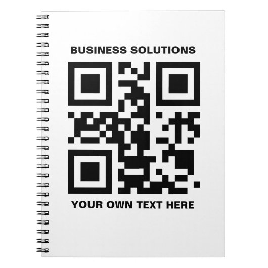 フロントカスタムQRコードおよび文字 ノートブック (正面)