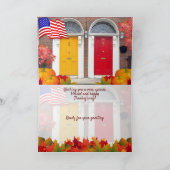 フロントカラフルドア感謝祭 カード (内部)