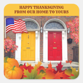 フロントカラフルドア感謝祭 スクエアシール