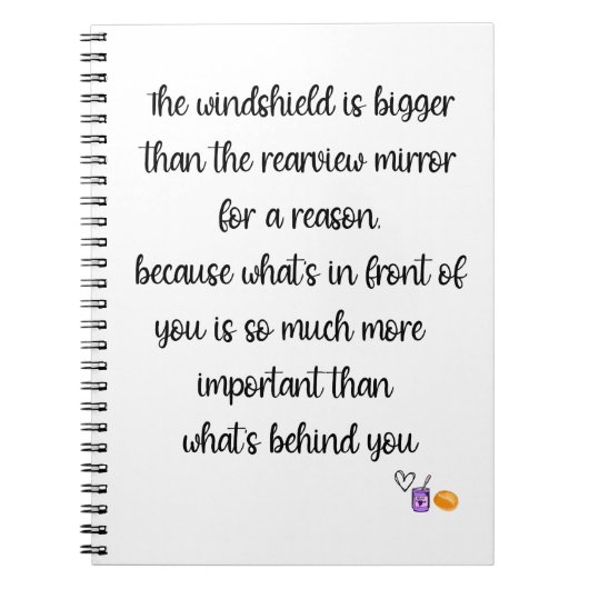 フロントガラスはバックビューよりも大きい – ジェリ転がー ノートブック (正面)