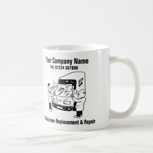 フロントガラス交換・修理サービス コーヒーマグカップ (右)