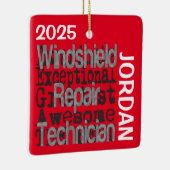 フロントガラス修理技術者の並外れ セラミックオーナメント (右)