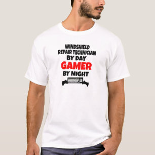 フロントガラス修理技術者ゲーマー Tシャツ