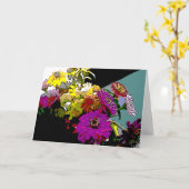 フロントシートブーケマザーズデイカード カード (黄色い花)