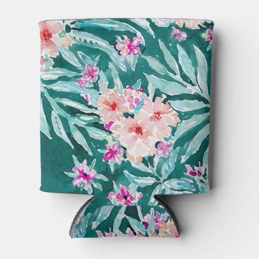 フロントズオンフレックトロピカルパームハワイアンフローラ 缶クーラー (正面)