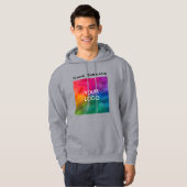 フロントデザインカスタマイズビジネスロゴメンズグレー パーカ (正面フル)