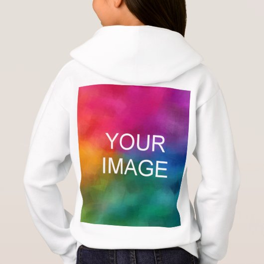 フロントデザインホワイトテンプレート子供服女の子 (裏面)