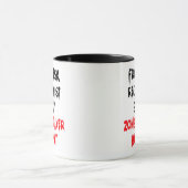 フロントデスク受付係ゾンビ層ジョークマグ マグカップ (中央)