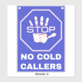 フロントドアのゲートと窓にサインするコールド発信者なし シール (シート)