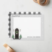 フロントドアのシーンホーム（祝日のノートカード用） ノートカード (正面/裏面インサイチュ)