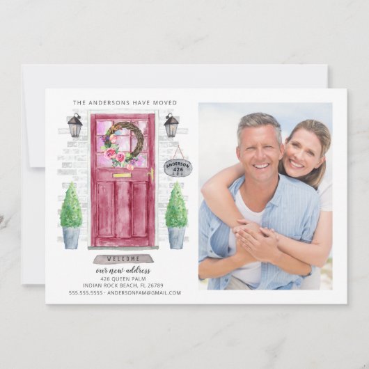 フロントドアの写真の移動のお知らせ 招待状 (正面)