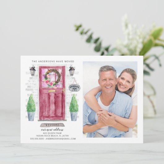 フロントドアの写真の移動のお知らせ 招待状 (スタンド正面)