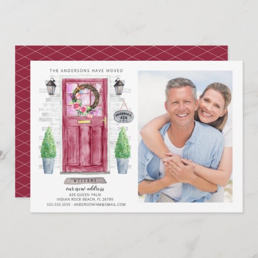 フロントドアの写真の移動のお知らせ 招待状 (正面/裏面)