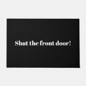 フロントドアの白黒をカスタマイズ可能おもしろい ドアマット (正面)