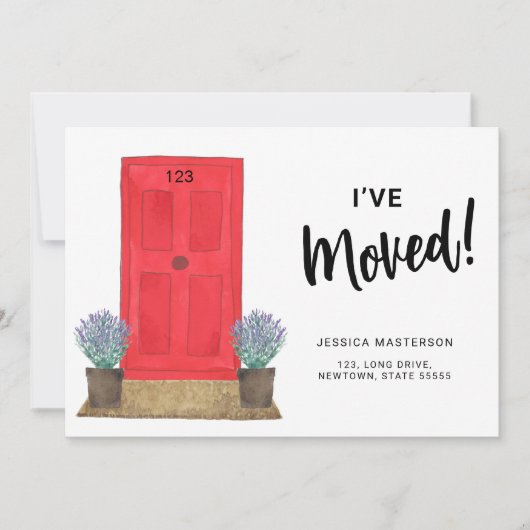 フロントドアを移動した 案内状 (正面)