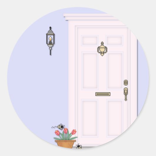 フロントドアステッカー ラウンドシール (正面)