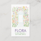 フロントドアハウスクリーニング集材園QRコード 名刺 (正面)