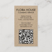 フロントドアハウスクリーニング集材園QRコード 名刺 (裏面)