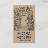 フロントドアハウスクリーニング集材園QRコード 名刺 (正面)