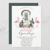 フロントドアピンクフラミンゴスホリデーオープンハウス 招待状 (正面/裏面)