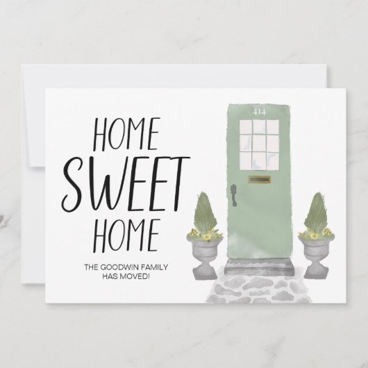 フロントドアホームスイートホーム引っ越しました 案内状 (正面)