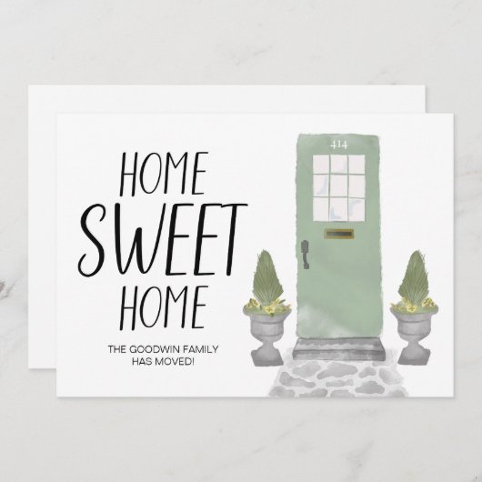 フロントドアホームスイートホーム引っ越しました 案内状 (正面/裏面)