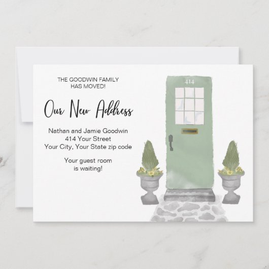フロントドア引っ越しましたの新しいアドレス 案内状 (正面)