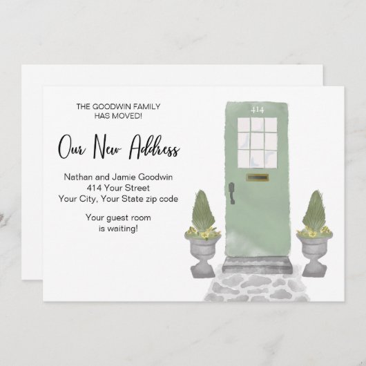 フロントドア引っ越しましたの新しいアドレス 案内状 (正面/裏面)