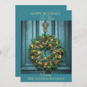 フロントドエレガントアとリースファミリーホリデーカード シーズンカード (正面/裏面)