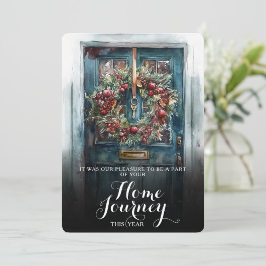 フロントドエレガントア不動産仲介業者ロゴ写真クリスマス シーズンカード (スタンド正面)