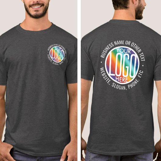 フロントバックカスタムプリント会社ロゴ事業 Tシャツ