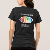 フロントバックカスタム印刷ビジネスロモダンゴ トライブレンドTシャツ (裏面)