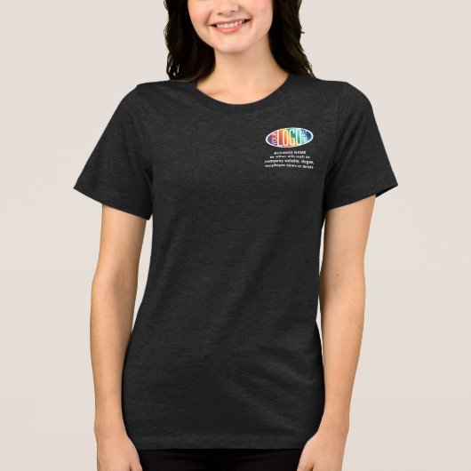 フロントバックカスタム印刷ビジネスロモダンゴ トライブレンドTシャツ (正面)