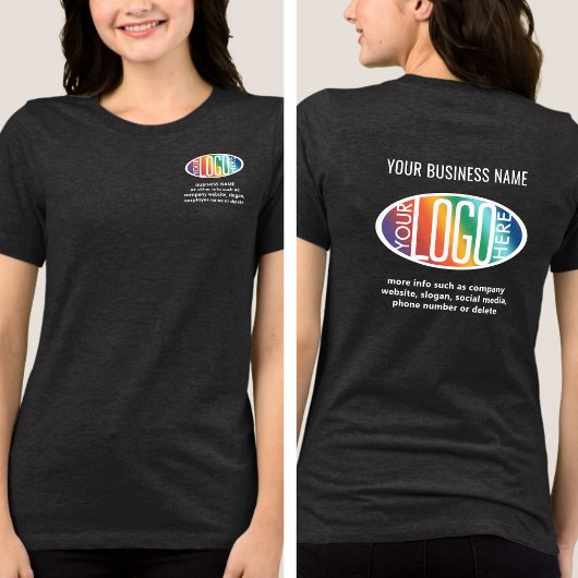 フロントバックカスタム印刷ビジネスロモダンゴ トライブレンドTシャツ