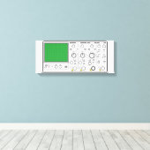 フロントパネル汎用オシロスコープ電圧試験装置 キャンバスプリント (インサイチュ (ウッドフロア))