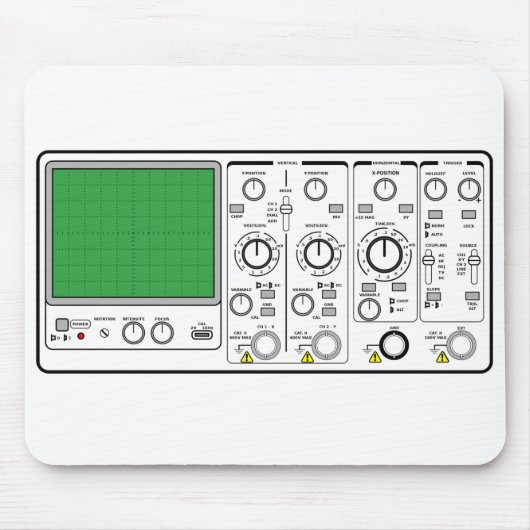 フロントパネル汎用オシロスコープ電圧試験装置 マウスパッド (正面)